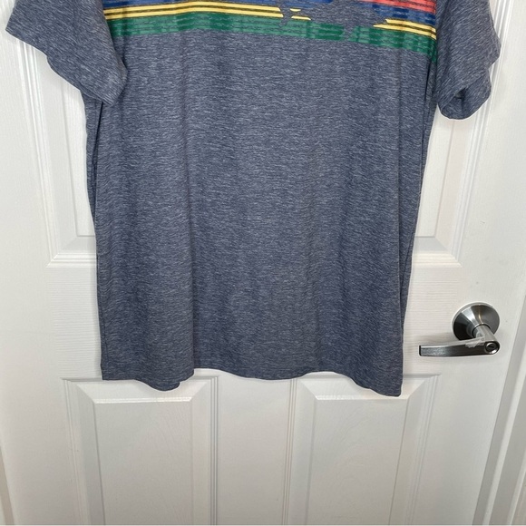 Hanna Andersson Rainbow Shark Boy's Tee in Heathered Blue 14-16 - Picture 4 of 9